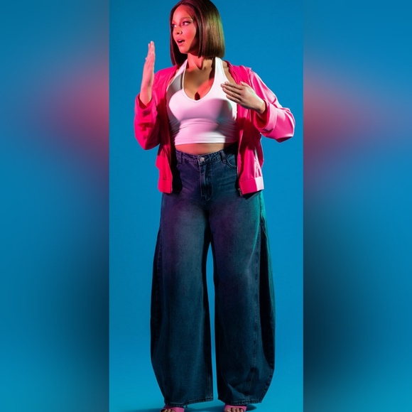 NWT AKIRA 2-piece Women's Pink Mesh Joggers & Hoodie, Size 2X. - Picture 12 of 12